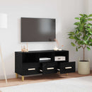 TV-skab med skuffe Sort eg 102 x 36 x 50 cm Konstrueret træ