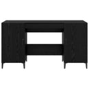 Bord med opbevaring Sort eg 140 x 50 x 75 cm Konstrueret træ
