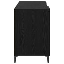Bord med opbevaring Sort eg 140 x 50 x 75 cm Konstrueret træ