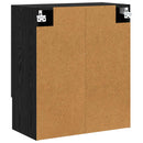 Vægskab Vægmonteret Sort eg 60 x 31 x 70 cm Konstrueret træ