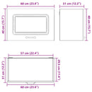 Panel til opvaskemaskine Kalmar Sort eg 60 x 31 x 40 cm