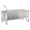 Camping bålplads 42 x 22 x 18 cm Rustfrit stål Sølv