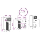 2 Deles Badeværelsesskab Sæt EDE Røget eg Konstrueret træ