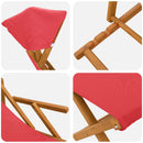 Havestol 4 pcs 3 position Massiv Eucalyptus Træ Rød