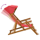 Havestol 4 pcs 3 position Massiv Eucalyptus Træ Rød