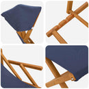 Havestol 4 pcs 3 position Massiv Eucalyptus Træ Blå