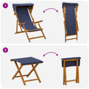 Havestol 4 pcs 3 position Massiv Eucalyptus Træ Blå