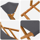 Havestol 4 pcs 3 position Massiv Eucalyptus Træ Grå