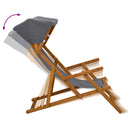 Havestol 4 pcs 3 position Massiv Eucalyptus Træ Grå