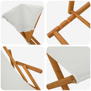 Havestol 4 pcs 3 position Massiv Eucalyptus Træ Cremefarvet