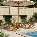 Havestol 4 pcs 3 position Massiv Eucalyptus Træ Grøn
