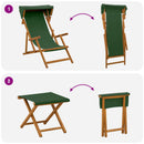 Havestol 4 pcs 3 position Massiv Eucalyptus Træ Grøn