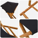 Havestol 4 pcs 3 position Massiv Eucalyptus Træ Sort