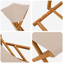 Havestol 4 pcs 3 position Massiv Eucalyptus Træ Beige