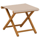 Havestol 4 pcs 3 position Massiv Eucalyptus Træ Beige