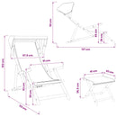 Havestol 4 pcs 3 position Massiv Eucalyptus Træ Bladmønster