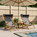 Havestol 2 pcs 3 position Massiv Eucalyptus Træ Grå