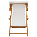 Havestol 2 pcs 3 position Massiv Eucalyptus Træ Cremefarvet