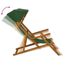 Havestol 2 pcs 3 position Massiv Eucalyptus Træ Grøn