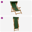 Havestol 2 pcs 3 position Massiv Eucalyptus Træ Grøn