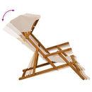 Havestol 2 pcs 3 position Massiv Eucalyptus Træ Beige