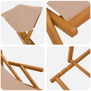 Havestol 2 stk. 3 position Massiv Eucalyptus Træ Gråbrun