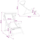 Havestol 2 pcs 3 position Massiv Eucalyptus Træ Blå og Hvid