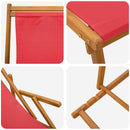 Foldestol 2 pcs 3 position Massiv Eucalyptus Træ Rød