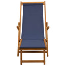 Foldestol 2 pcs 3 position Massiv Eucalyptus Træ Blå