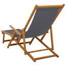Foldestol 2 pcs 3 position Massiv Eucalyptus Træ Grå