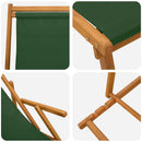 Foldestol 2 pcs 3 position Massiv Eucalyptus Træ Grøn