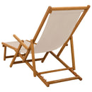 Foldestol 2 pcs 3 position Massiv Eucalyptus Træ Beige