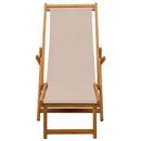 Foldestol 2 pcs 3 position Massiv Eucalyptus Træ Beige