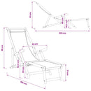 Foldestol 2 stk. 3 position Massiv Eucalyptus Træ Gråbrun