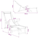 Foldestol 2 pcs 3 position Massiv Eucalyptus Træ Bladmønster