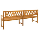 Udendørs bænk Naturfarvet 220 x 55,5 x 90 cm Massivt Akacietræ