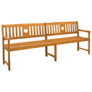 Udendørs bænk Naturfarvet 220 x 55,5 x 90 cm Massivt Akacietræ