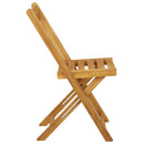 Foldbare Havestole 4 pcs Naturfarvet 40 x 53 x 80 cm
