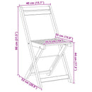Foldbare Havestole 4 pcs Naturfarvet 40 x 53 x 80 cm