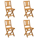 Udendørs Bistro Stole 4 pcs Naturfarvet 40 x 42 x 85 cm