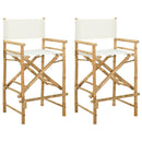 Folding Directors Stol 2 pcs Naturfarvet Bambus