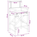 Folding Directors Stol 2 pcs Naturfarvet Bambus