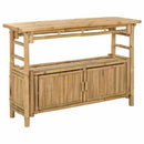 Konsolbord med hylde Naturfarvet 110 x 35 x 75 cm Bambus