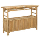 Konsolbord med hylde Naturfarvet 110 x 35 x 75 cm Bambus