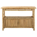 Konsolbord med hylde Naturfarvet 110 x 35 x 75 cm Bambus