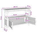 Konsolbord med hylde Naturfarvet 110 x 35 x 75 cm Bambus