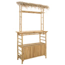 Udendørs barbord Naturfarvet 110 x 50 x 209 cm Bambus