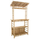Udendørs barbord Naturfarvet 110 x 50 x 209 cm Bambus