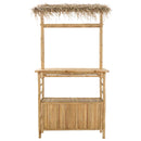Udendørs barbord Naturfarvet 110 x 50 x 209 cm Bambus