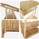 Udendørs barbord Naturfarvet 110 x 50 x 210 cm Bambus